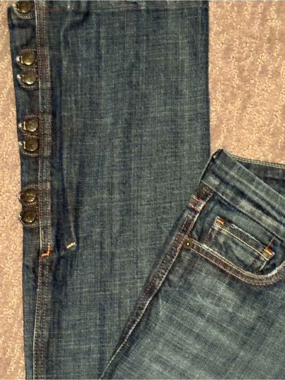 J by Jerome Dahan Women’s Jeans Size 26 Bootcut Button Hem Made in USA